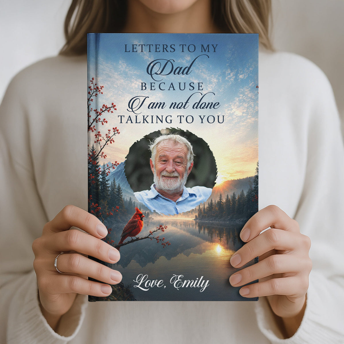 Custom Photo Memorial Sympathy Gifts For Loss Of Mom, Dad - Personalized Journal